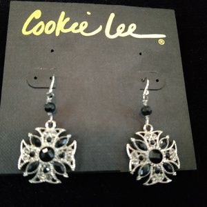 Maltese cross earrings